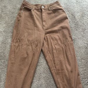 Brown mom jeans
